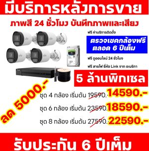 กล้องวงจรปิดขอนแก่น 5 ล้าน Uniview ภาพ เสียง สี
