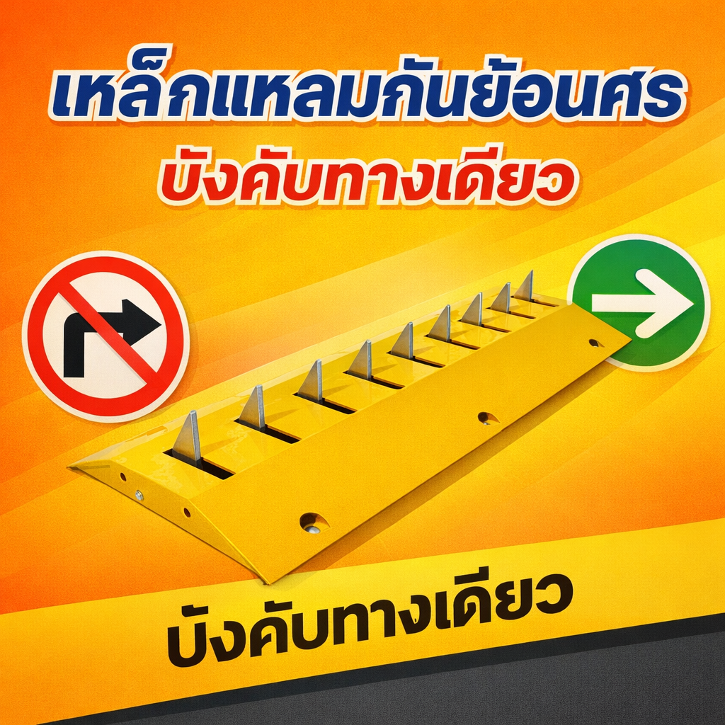 เหล็กแหลมกันย้อนศร (One Way Spike) ไม้กั้นรถยนต์ขอนแก่น